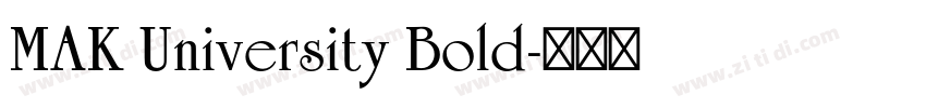 MAK University Bold字体转换